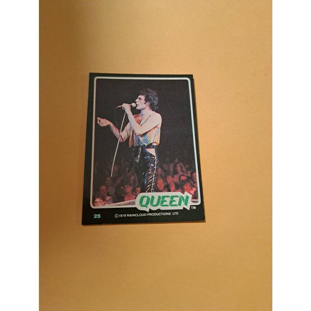 Vintage 1979 Raincloud Productions Queen Trading Card #25 Rock Band Memorabilia